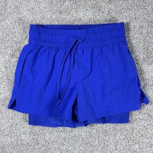 SPYDER Active Running Shorts XS Blue Athletic Workout‎ Gym Drawstring